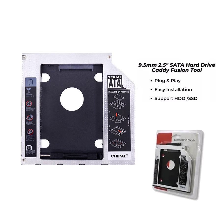 Universal Sata 3.0 2nd Hdd Caddy 9.5mm For Laptop