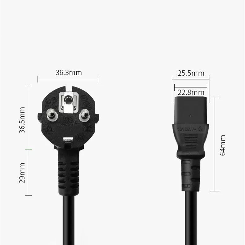 Imported Power Cable For Desktop Pc Computer 1.5m