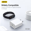 Aspor A801 New 20w Us Pin Usb-c Fast Charging Qc 3.0 White