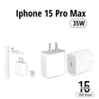 Iphone 15 Pro Max 2 Pin (us Pin) 35w Usb-c Power Adapter (without Packing)
