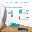 Iphone Usb-c Pd 20w Power Adapter Charger 2 Pin (usa Pin) With Cable