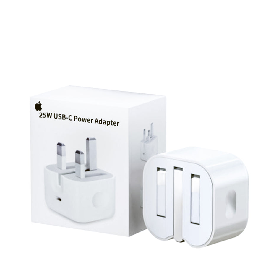 25W Iphone Usb-C Pd Power Adapter Charger 3 Pin (Uk Pin)