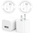 Iphone Usb 5w Power Adaptor Us Pin With Lightning To Usb Cable