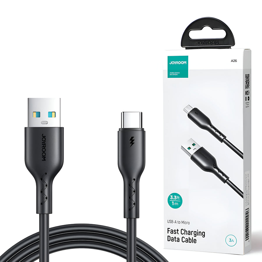 Joyroom (sa26-ac3) 3A USB-A To Type-C Fast Charging Data Cable 1M Black