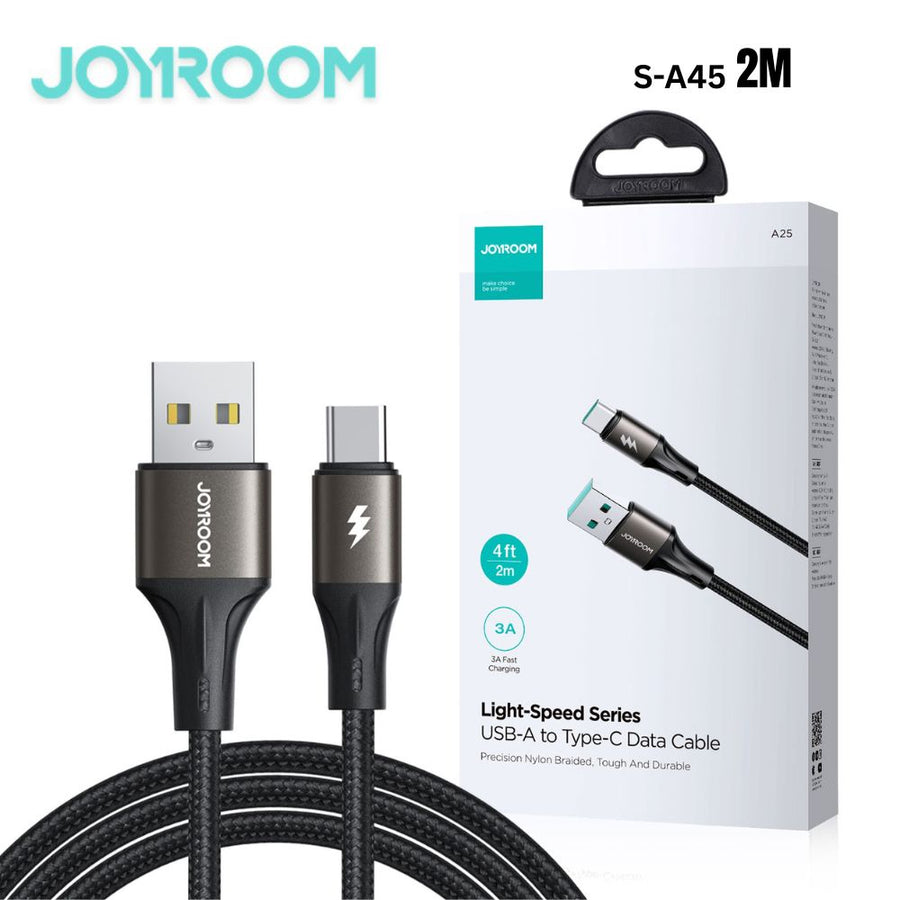 Joyroom S-a25 Light-speed Series 3a Fast Charging Data Cable (usb-a To Type-c) 2m-black