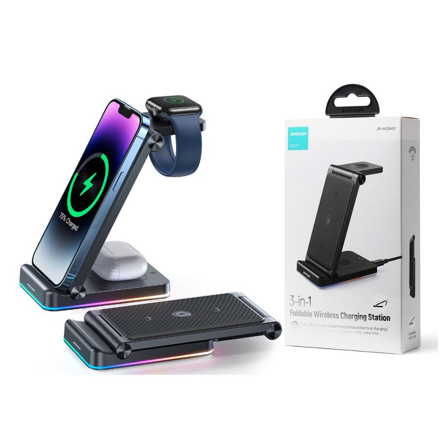 Joyroom Jr-wqn01 15w 3in1 Foldable Wireless Charging Station