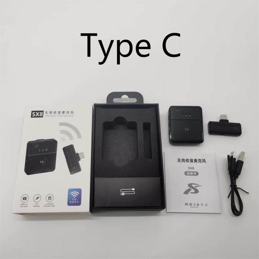 Sx8 Type-c Single Professional Lavalier Wireless Microphone For Interview, Vlog, Live Mic Noise Reduction