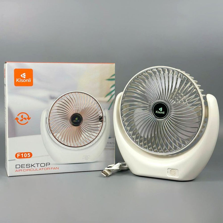Kisonli F105 Desktop Cooling Fans Rechargeable Battery