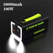 Faxite Y50 50000mah 22.5w Fast Charging Portable Power Bank With Led Light Black