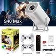 S40 Max Mini 4k Android 11v 160 Lumens 36000+ Gaming 1080p Smart Projector