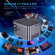 Hy350 Android 11.0v (cpu Allwinner H713) Smart Projector 2gb+32gb Dual Speaker 1080p With Dual Band Wifi6 And Bluetooth 5.0 Brightness (lumens) 580 Ansi Support 4k