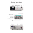 T6 Android 10.0 V Wifi Smart Optional Support 1080p Hd Led Portable Projector Silver