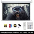 Projector Screen 120 Inch Electric Motorised 6x8 Feet 4:3mw Speed-x