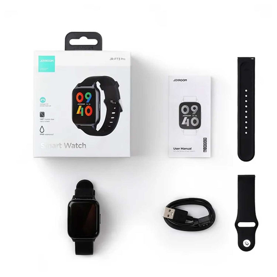 Joyroom-ft3 Pro Fit-life Series Smart Watch (answer/make Call)-dark With Smart-time Pro App Gray