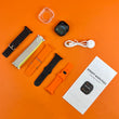 Jss-200 Ultra2 5 Straps + 1 Silicone Case 2.0 Inch Bt Call Smart Watch With Magnetic Charger Hryfine App Gold