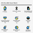 Js9 Ultra Max 2.12 Inch Amoled Screen Smart Watch Ultra 49mm Men Series 8 Nfc Wireless Charging Sports Watch With Wearfifit Pro App (orange)