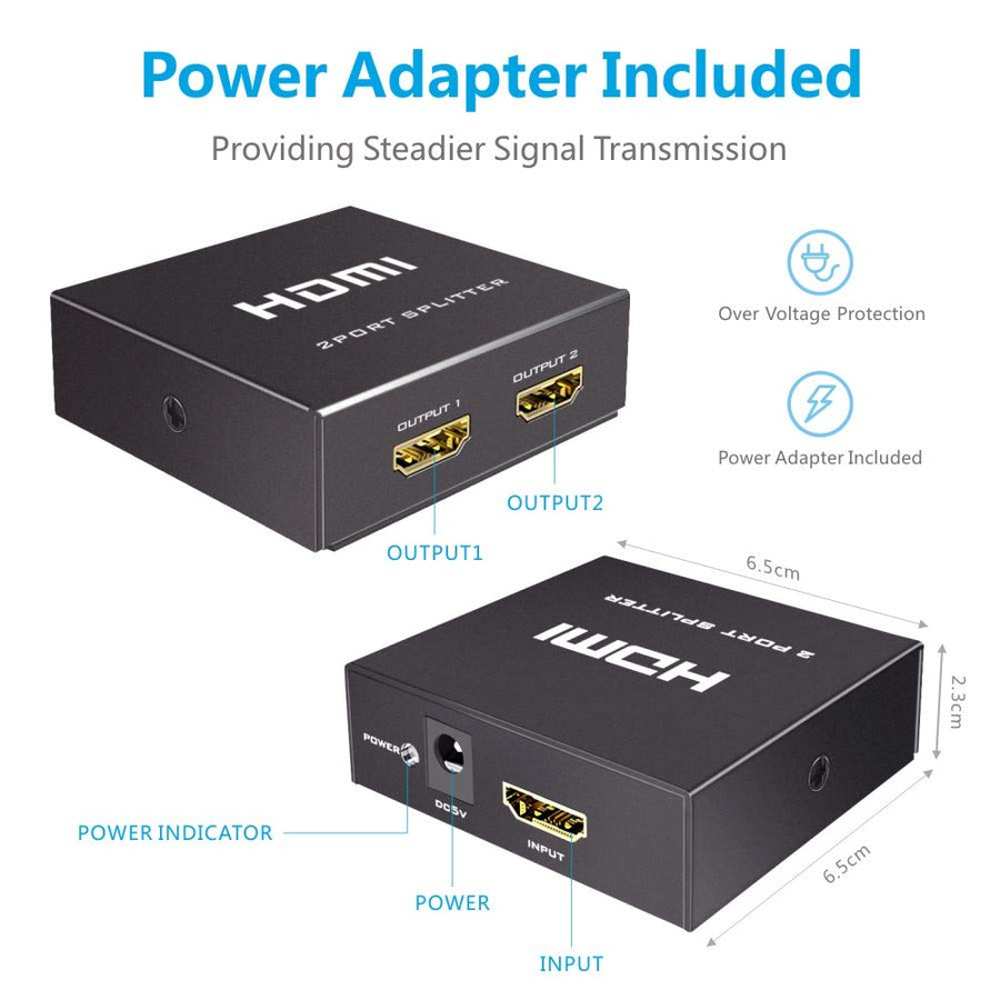 Speedx (sp-hs2) 2 Port Hdmi Splitter 2k 4k
