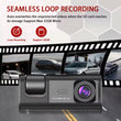 Y16 3 Channel Dash Cam Hd 1080p (170° Ultra-wide-angle A+ Lens) Front Rear Video
