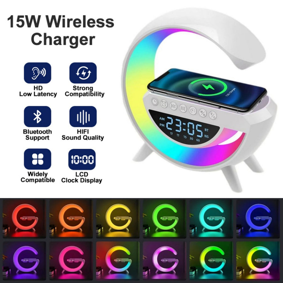 Bt3401 Led Wireless Phone Charger Bluetooth Speaker