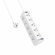 Ldnio Sc10610c 2500w Power Extension 10 Sockets 3 Usb-c Pd + 3 Usb-a Qc3.0