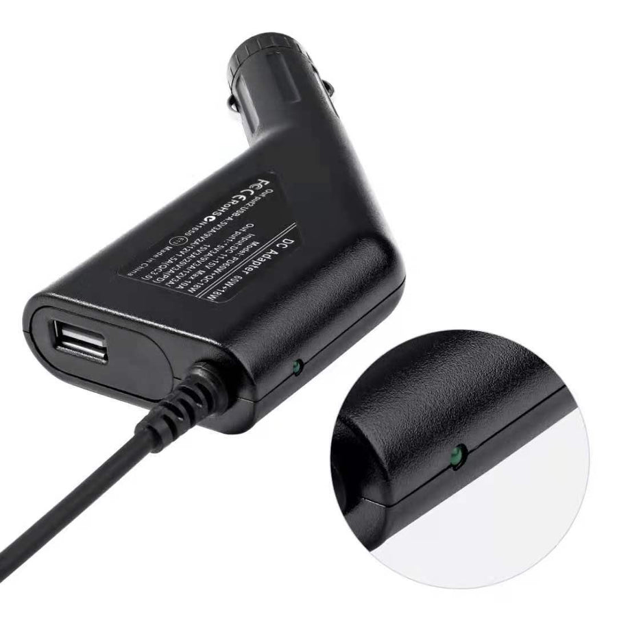 65w Usb-c Universal Laptop Dc Car Charger With Usb Port