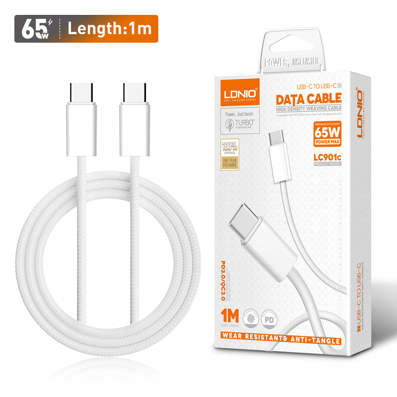 Ldnio Lc901c 65w Pd 3.2 Type-c To C Fast Charging Data Cable