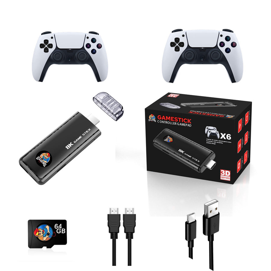X6 64gb Classic 8k Hd Tv 40000+ Games With Console Wireless 2.4g Games Stick
