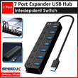 Speedx Sp-uhs307 7-port Expander Usb 3.0 Hub With Independent Switch Plug Play