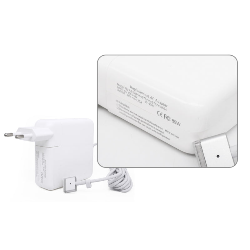 Apple 85W Magnet Pin T Shape Compatible Magsafe 2 Macbook Laptop Charger