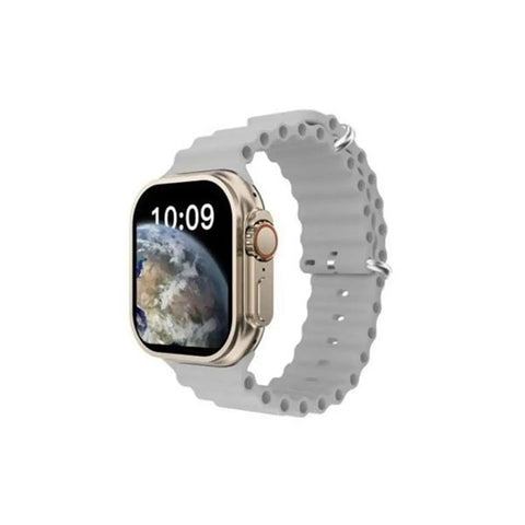 S9 Ultra 49mm (3 Straps) Smart Watch Series 9 With Metal Milanese Strap Bluetooth Voice Call 2.2 Inch Hd Screen With Fitpro App Silver