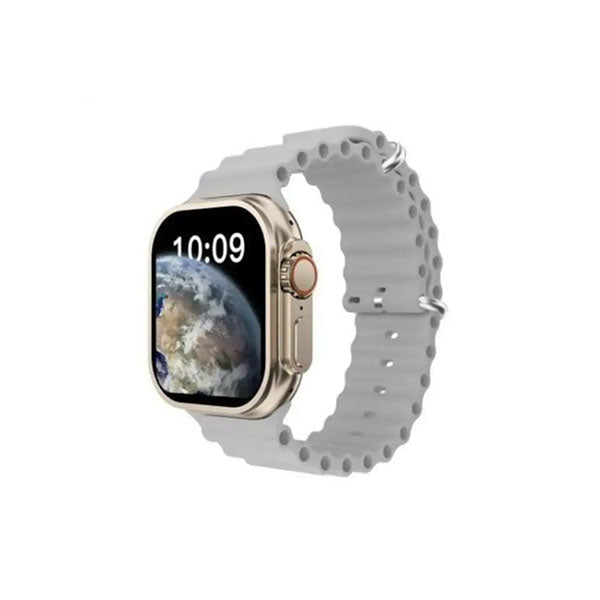 S9 Ultra 49mm (3 Straps) Smart Watch Series 9 With Metal Milanese Strap Bluetooth Voice Call 2.2 Inch Hd Screen With Fitpro App Silver