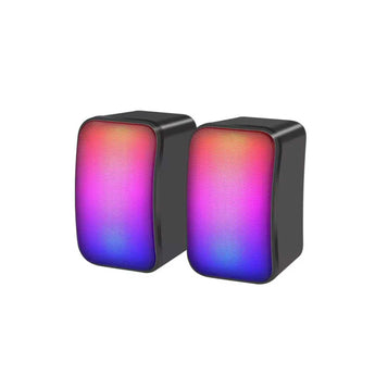 Kisonli X17 Speaker Gaming 2.0 Rgb Lights With Volume Control For Pc Or Laptop