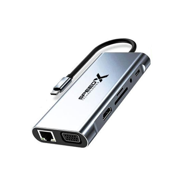 Speed-x (sp-tc1101) 11 In 1 Multi-port Type C 4k Hdmi Usb 3.0 Converter Good Ic Big Packing
