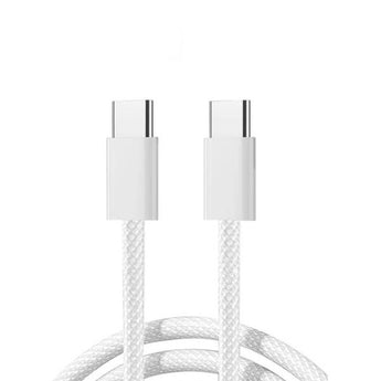 S-a45 Ben Series Braided 60w Fast Charging Data Cable (type-c To Type-c) 1m-white