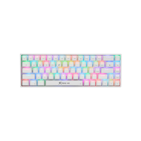 Xtrike Me GK-994W RGB 68 Key BT 2.4GHz Wireless Gaming Keyboard White
