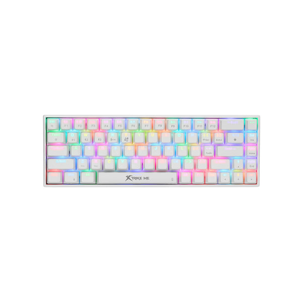 Xtrike Me GK-994W RGB 68 Key BT 2.4GHz Wireless Gaming Keyboard White