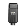 Aspor A316 20000mah 22.5w High Speed Built In Cable Fast Charging Power Bank Black