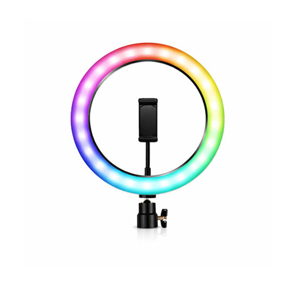 Mj33cm Rgb Led Studio Camera Ring Light Photography With Mobile Holder