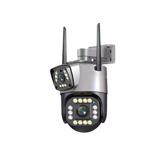 Speed-x (spz-702) 2 Camera Lens Wifi Outdoor 4mp Color Night Vision With V380 Pro App