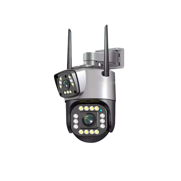 Speed-x (spz-702) 2 Camera Lens Wifi Outdoor 4mp Color Night Vision With V380 Pro App