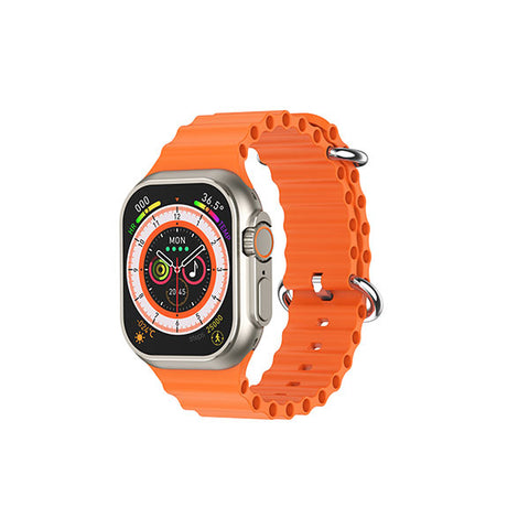 Ultra V2 New Fashion 2.2 Large Screen With 4 Straps Smart Watch With Wearfit Pro App Orange