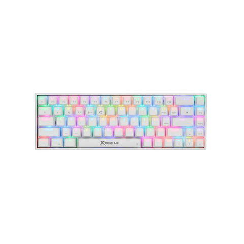 Xtrike Me Gk-995w Wh 68 Keys Wireless 2.4g Bt5.2 Tri Mode Gaming Mechanical Keyboard White