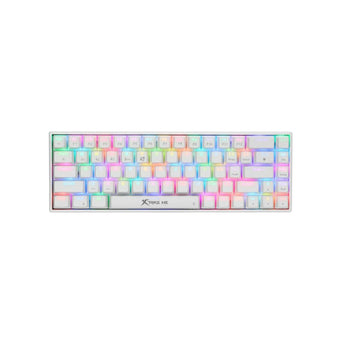 Xtrike Me Gk-995w Wh 68 Keys Wireless 2.4g Bt5.2 Tri Mode Gaming Mechanical Keyboard White