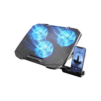 F2 Plus Coolcold Gaming Cooler 3 Big Fans Cooling Pad For 10-15.6