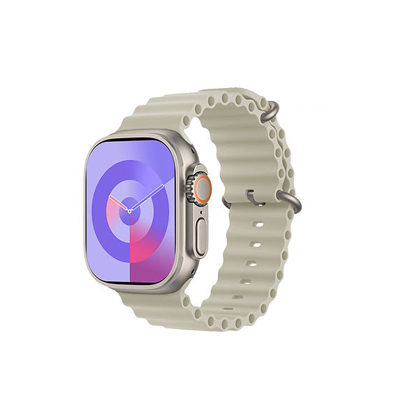 Hk10 Ultra-a Smartwatch 2.02 Inches Large Screen With Wearfit Pro App 2 Straps Silver