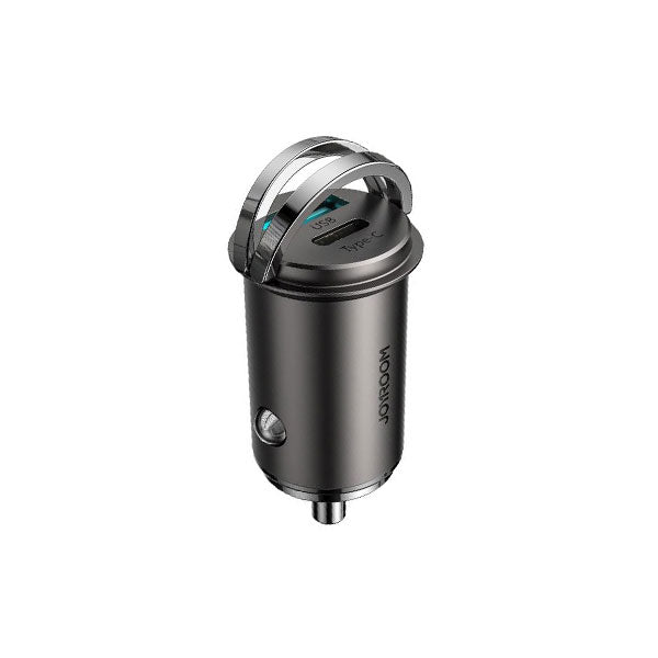 Joyroom C-a35 45w Mini Dual-port Pd+qc 3.0 Ring-pull Fast Car Charger