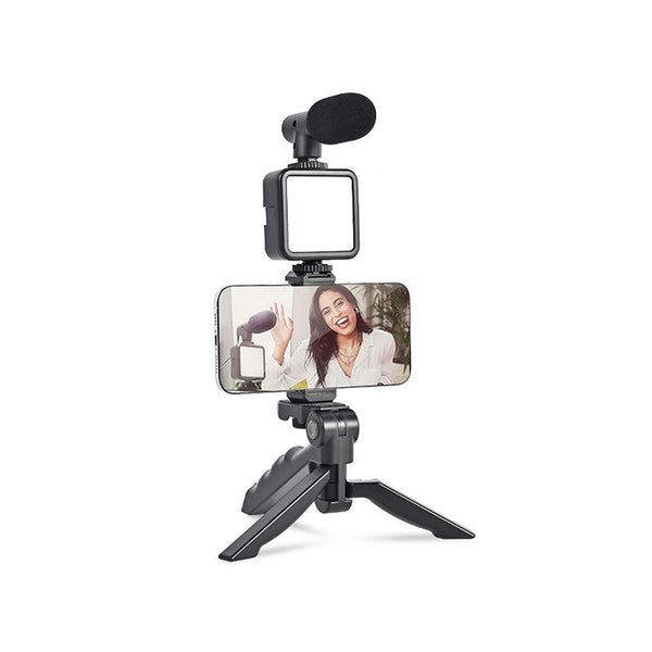 Ay-49 Video Making Kit Vlogging Tripod Triple Band Light