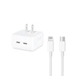 Iphone 14 Pro 2 Pin (us Pin) 50w Usb-c+c Power Adapter With Usb-c To Lightining Cable