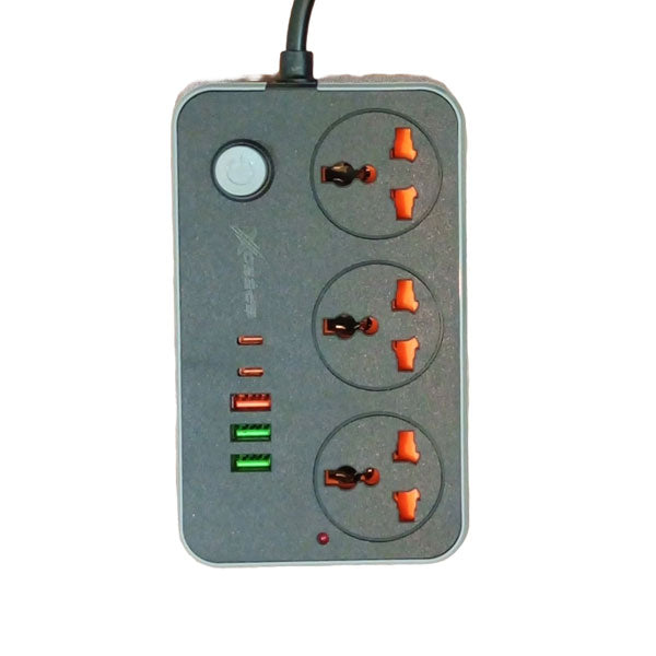 603pu Speed-x Power Universal Travel 3socket+3usb+2type-c Cabel Length 2m