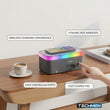 JEDEL SA148 Bluetooth Speaker with RGB Lamp & Clock Wireless Charging
